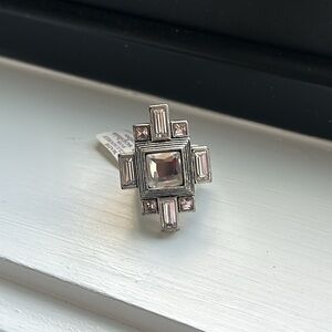 Lia Sophia crystal cross ring NWT